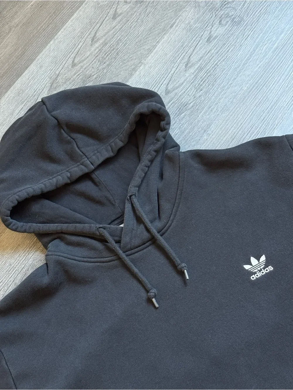 Adidas Essentials Black Trefoil Pullover Hoodie 2XL Athleisure Gym Workout